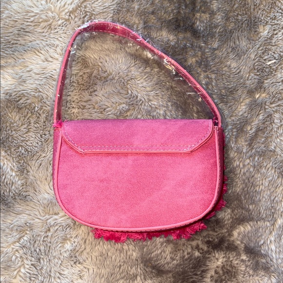Y2K Pink Fringed Women's Bag 🩷 NWOT - Picture 3 of 5